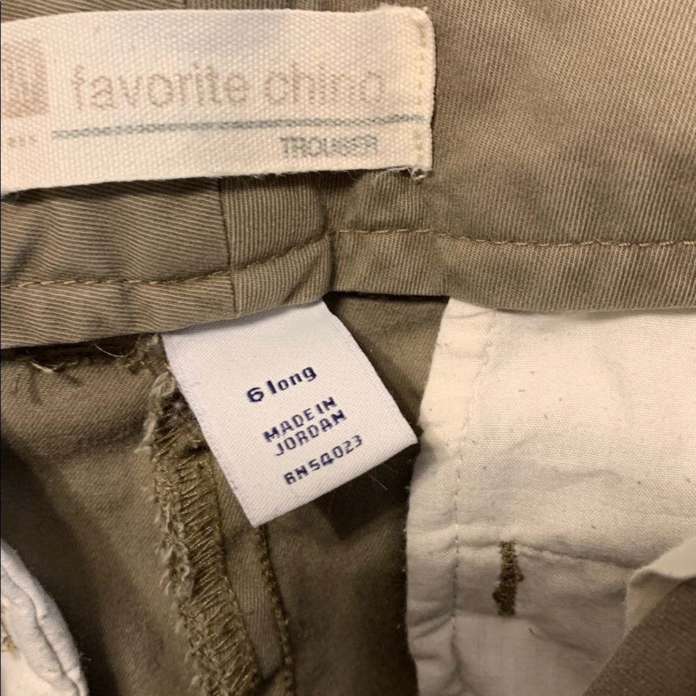 Gap Favorite chino trouser Classic Khaki Straight-Leg Pants 6 long - Picture 4 of 8
